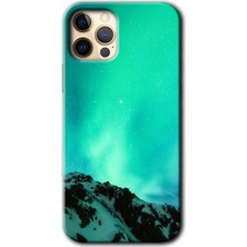 MRC İletişim iPhone 12 Pro Kılıf Hd Desen Baskılı Arka Kapak + Temperli Cam - Aurora