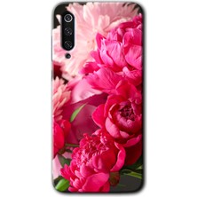 MRC İletişim Xiaomi Mi 9 Kılıf Hd Desen Baskılı Arka Kapak - Kırmızı Beyaz Gül