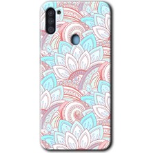 MRC İletişim Samsung Galaxy M11 Kılıf Hd Desen Baskılı Arka Kapak + Temperli Cam - Çin Mandala 1