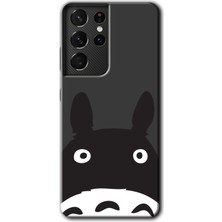 MRC İletişim Samsung Galaxy S21 Ultra Kılıf Hd Desen Baskılı Arka Kapak + Temperli Cam - Şaşkın Eşek