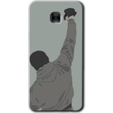 MRC İletişim Samsung Galaxy C7 Kılıf Hd Desen Baskılı Arka Kapak + Temperli Cam - Artwork Wide