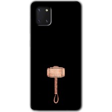 MRC İletişim Samsung Galaxy Note 10 Lite Kılıf Hd Desen Baskılı Arka Kapak + Temperli Cam - Thor Çekiç