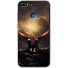 MRC İletişim Honor 9 Lite Kılıf Hd Desen Baskılı Arka Kapak + Temperli Cam - Wings Of Power