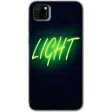 MRC İletişim Huawei Y5P Kılıf Hd Desen Baskılı Arka Kapak + Temperli Cam - Neon Inscription