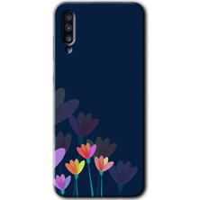 MRC İletişim Samsung Galaxy A30S Kılıf Hd Desen Baskılı Arka Kapak + Temperli Cam - Çizim Çiçekleri