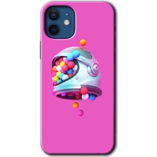 MRC İletişim iPhone 12 Mini Kılıf Hd Desen Baskılı Arka Kapak + Temperli Cam - Uzay Başlığı