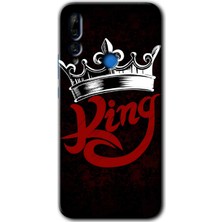 MRC İletişim Huawei P Smart Z Kılıf Hd Desen Baskılı Arka Kapak + Temperli Cam - King