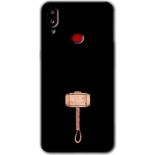 MRC İletişim Samsung Galaxy A10S Kılıf Hd Desen Baskılı Arka Kapak + Temperli Cam - Thor Çekiç