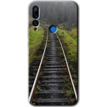 MRC İletişim Huawei Y9 Prime 2019 Kılıf Hd Desen Baskılı Arka Kapak + Temperli Cam - Tren Yolu