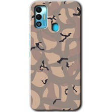 MRC İletişim Tecno Spark 7t Kılıf Hd Desen Baskılı Arka Kapak - Kamuflaj 6