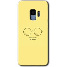 MRC İletişim Samsung Galaxy S9 Kılıf Hd Desen Baskılı Arka Kapak + Temperli Cam - Be Honest