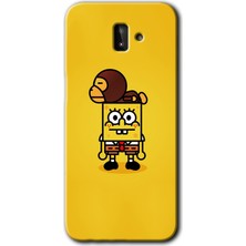 MRC İletişim Samsung Galaxy J8 Kılıf Hd Desen Baskılı Arka Kapak + Temperli Cam - Sünger Bob