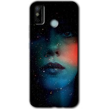 MRC İletişim Tecno Spark 6 Go Kılıf Hd Desen Baskılı Arka Kapak - Karanlık Kadın