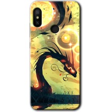 MRC İletişim Xiaomi Mi Max 3 Kılıf Hd Desen Baskılı Arka Kapak - Digital Dragon