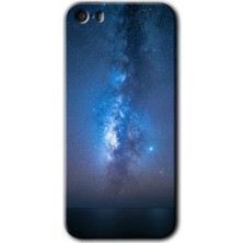 MRC İletişim iPhone 5s Kılıf Hd Desen Baskılı Arka Kapak + Temperli Cam - Samanyolu