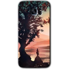 MRC İletişim Samsung Galaxy S7 Edge Kılıf Hd Desen Baskılı Arka Kapak + Temperli Cam - Yalnız Savaşcı