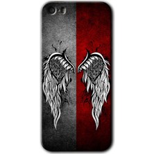 MRC İletişim iPhone 5s Kılıf Hd Desen Baskılı Arka Kapak + Temperli Cam - Lucifer