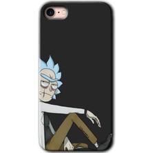 MRC İletişim iPhone 7 Kılıf Hd Desen Baskılı Arka Kapak + Temperli Cam - Rick