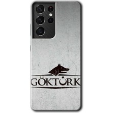 MRC İletişim Samsung Galaxy S21 Ultra Kılıf Hd Desen Baskılı Arka Kapak + Temperli Cam - Göktürk