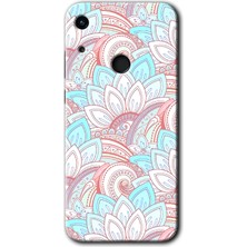 MRC İletişim Honor 8A Kılıf Hd Desen Baskılı Arka Kapak + Temperli Cam - Çin Mandala 1