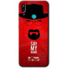 MRC İletişim Huawei P Smart 2019 Kılıf Hd Desen Baskılı Arka Kapak + Temperli Cam - Say My Name