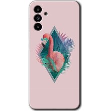 MRC İletişim Samsung Galaxy A13 5g Kılıf Hd Desen Baskılı Arka Kapak + Temperli Cam - Flamingo