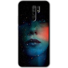 MRC İletişim Xiaomi Redmi 9 Kılıf Hd Desen Baskılı Arka Kapak - Karanlık Kadın