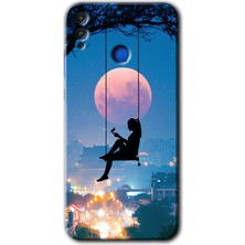 MRC İletişim Oto-OnayHonor 8c Kılıf Hd Desen Baskılı Arka Kapak + Temperli Cam - Yalnız Kadın