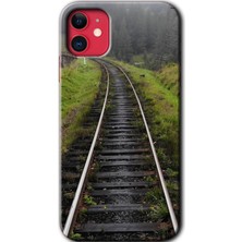 MRC İletişim iPhone 11 Kılıf Hd Desen Baskılı Arka Kapak + Temperli Cam - Tren Yolu