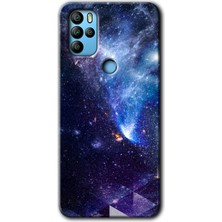 MRC İletişim General Mobile Gm 21 Pro Kılıf Hd Desen Baskılı Arka Kapak + Temperli Cam - Galaksi