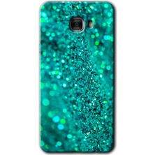 MRC İletişim Samsung Galaxy C7 Kılıf Hd Desen Baskılı Arka Kapak + Temperli Cam - Diamonds