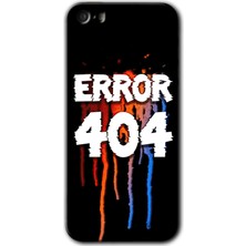 MRC İletişim iPhone 5s Kılıf Hd Desen Baskılı Arka Kapak + Temperli Cam - 404 Error