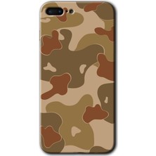 MRC İletişim iPhone 7 Plus Kılıf Hd Desen Baskılı Arka Kapak + Temperli Cam - Kamuflaj 10