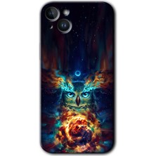 MRC İletişim iPhone 14 Kılıf Hd Desen Baskılı Arka Kapak - Ballı Baykuş