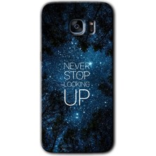 MRC İletişim Samsung Galaxy S7 Edge Kılıf Hd Desen Baskılı Arka Kapak + Temperli Cam - Stars Wallpaper