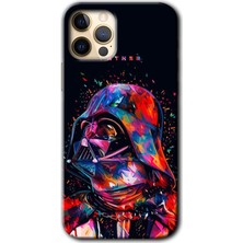 MRC İletişim iPhone 12 Pro Kılıf Hd Desen Baskılı Arka Kapak + Temperli Cam - Father Vader
