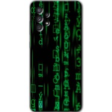 MRC İletişim Samsung Galaxy A52S Kılıf Hd Desen Baskılı Arka Kapak + Temperli Cam - Matrix