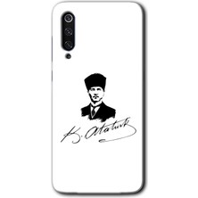 MRC İletişim Xiaomi Mi 9 Kılıf Hd Desen Baskılı Arka Kapak - Kemal Atatürk Imza