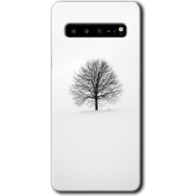 MRC İletişim Samsung Galaxy S10 Plus Kılıf Hd Desen Baskılı Arka Kapak + Temperli Cam - Alone Tree