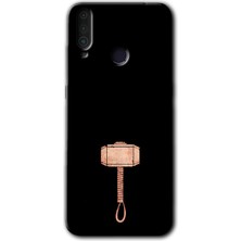 MRC İletişim General Mobile Gm 10 Kılıf Hd Desen Baskılı Arka Kapak + Temperli Cam - Thor Çekiç