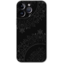 MRC İletişim iPhone 14 Pro Kılıf Hd Desen Baskılı Arka Kapak - Siyah Mandala