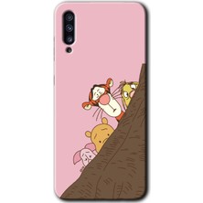MRC İletişim Samsung Galaxy A70S Kılıf Hd Desen Baskılı Arka Kapak + Temperli Cam - Winnie The Pooh