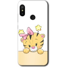 MRC İletişim Xiaomi Redmi Note 6 Pro Kılıf Hd Desen Baskılı Arka Kapak - Sevimli Kedi