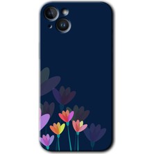 MRC İletişim iPhone 14 Plus Kılıf Hd Desen Baskılı Arka Kapak - Çizim Çiçekleri