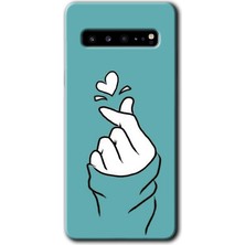 MRC İletişim Samsung Galaxy S10 Plus Kılıf Hd Desen Baskılı Arka Kapak + Temperli Cam - Mutluluk