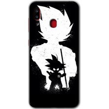 MRC İletişim Samsung Galaxy A20 Kılıf Hd Desen Baskılı Arka Kapak + Temperli Cam - Anime