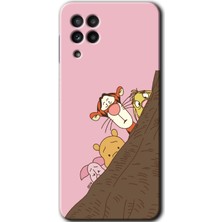 MRC İletişim Samsung Galaxy A22 Kılıf Hd Desen Baskılı Arka Kapak + Temperli Cam - Winnie The Pooh