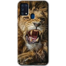 MRC İletişim Samsung Galaxy M31 Kılıf Hd Desen Baskılı Arka Kapak + Temperli Cam - Lion King