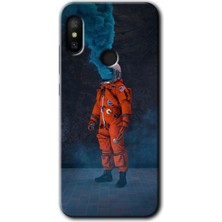 MRC İletişim Xiaomi Mi Max 3 Kılıf Hd Desen Baskılı Arka Kapak - Smoke Astronot