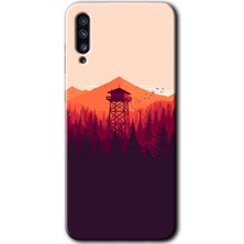 MRC İletişim Samsung Galaxy A70S Kılıf Hd Desen Baskılı Arka Kapak + Temperli Cam - Gözlem Kulesi